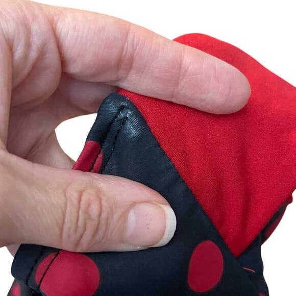 Bettie Page Polka Dot One Piece Swimsuit Size 14 Strapless Pinup Retro Bow - Picture 6 of 8